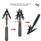 2 in 1 Garden Aerator Ventilated Scarifier Gardening Rotary Tiller Rotary Cultivator Tool Garden Lawn Ripper for Garden Lawn