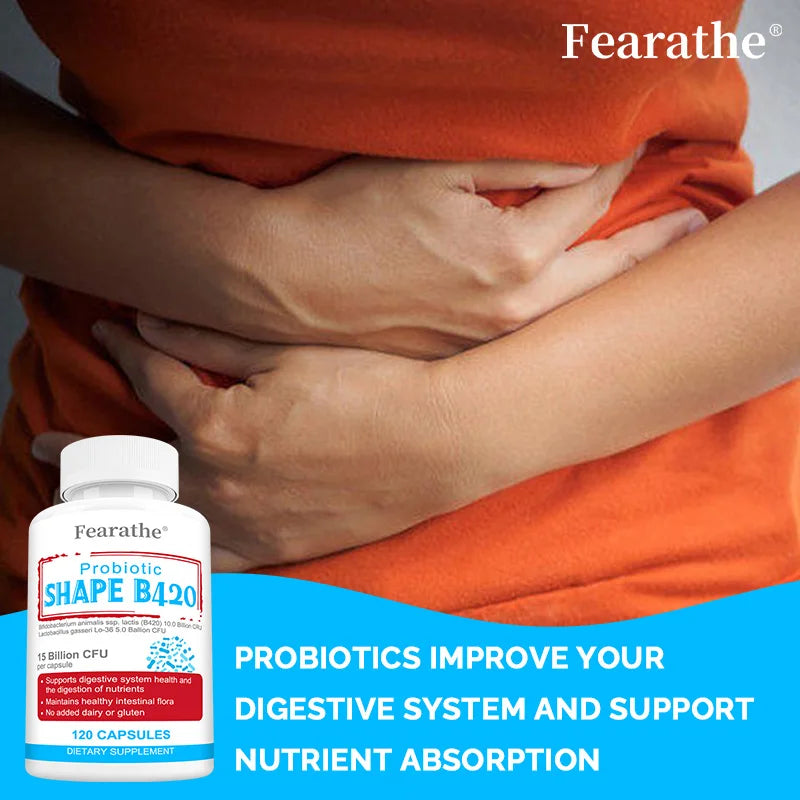 Shape B420 Probiotics, Supplement for Men and Women, Supports Digestive Health and Metabolic Rate, Promotes Nutrient Absorption