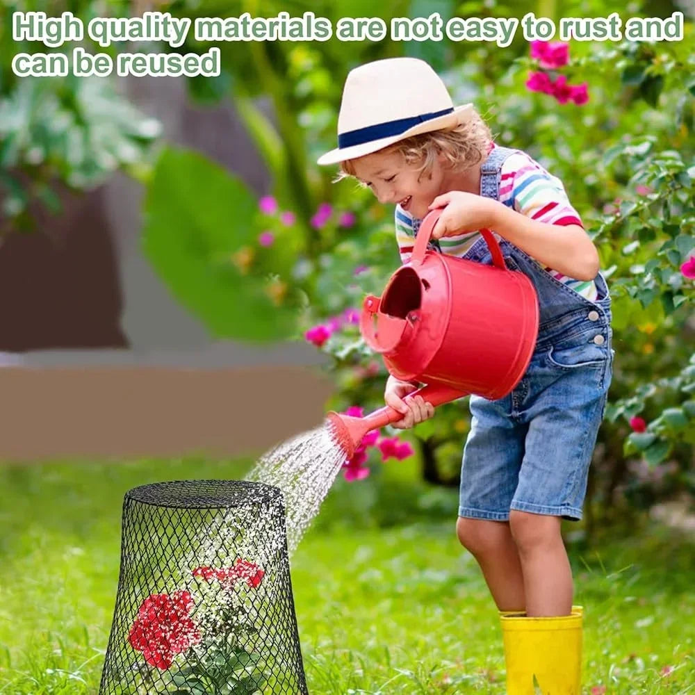 10 Pcs Metal Chicken Wire Cloche Plant Covers Garden Netting Animal Protectors with Stakes Labels Seedlings Flowers