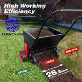 Suchtale Upgrade Lawn Drop Spreader, Topdresser, Compost Spreader, Mini Topper, Peat Moss Top Dresser, Push-Type Fertilizer