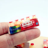 1/12 Dollhouse Miniature Food Play Supermarket Convenience Store Plastic Pack Lactic Acid Drinks In A Row Doll Accessory Toys