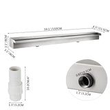 VEVOR Waterfall Pool Fountain Stainless Steel W/ Pipe Connector Spillway Garden Outdoor Pond Rectangular Swimming Pool Fountain
