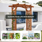 Wooden Garden Arch Premium Outdoor Trellis for Climbing Plants, 83.12”H×59”W×29.75’’D, Also can be Used for Wedding