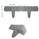 10pcs Garden Landscape Edging Border Imitation Stone Brick Plastic Fencing Lawn Plant Border Decorative Flower Grass Border