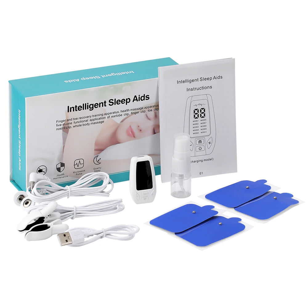 10 Modes Sleep Aid Device Microcurrent CES Sleeping Instrument Insomnia Anxiety Depression Machine Fast Sleeping Health Care