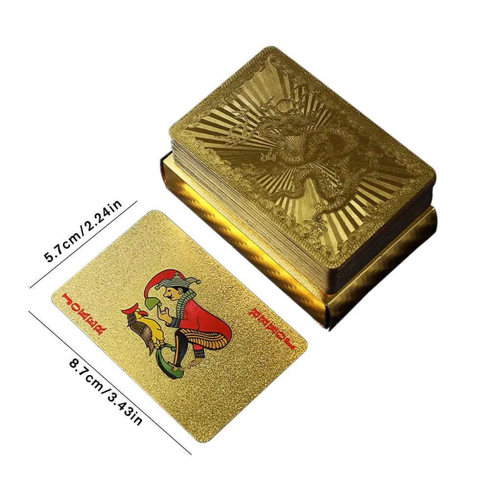 Poker Cards Standard Luxury Gold Foil Poker Board Game Playing Cards Standard Portable For Daily Entertainment Corporate