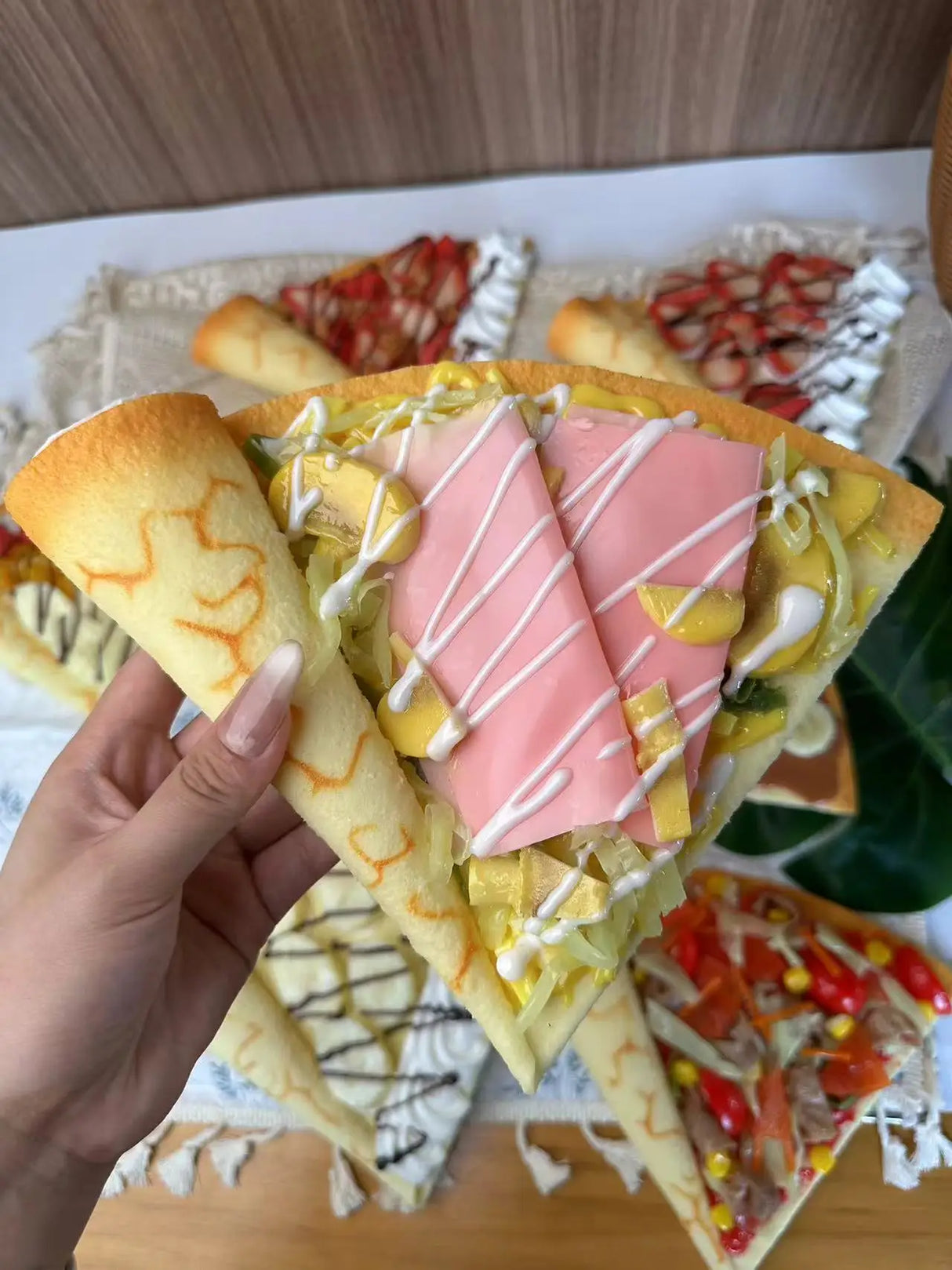 Simulated Pancake Model Fake Food Pasta Kitchen Props Gourmet Restaurant Window Decoration Home Decor