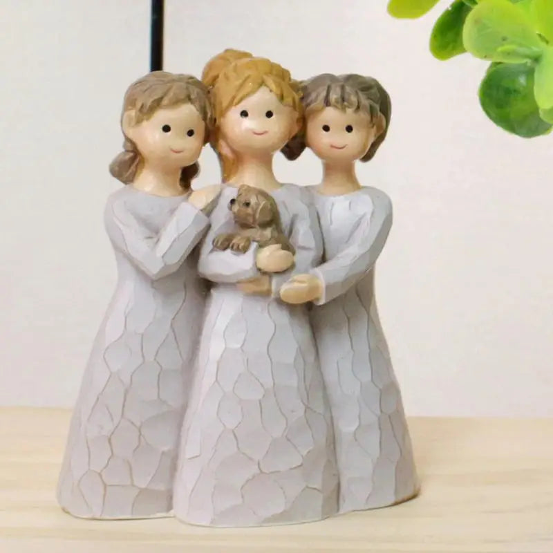 Three Sisters Statue Friend Statue Resin Sister Figurine For Best Friend Women Collection Art Crafts Tabletop Sculpture For
