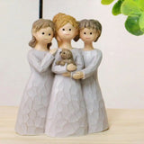 Three Sisters Statue Friend Statue Resin Sister Figurine For Best Friend Women Collection Art Crafts Tabletop Sculpture For