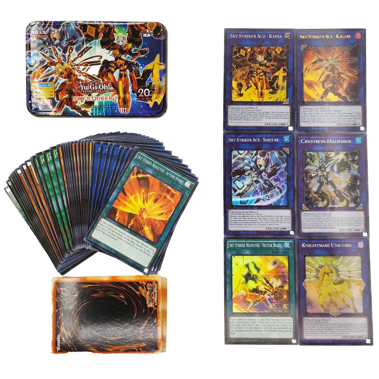 Yu Gi Oh Cards KAIBA PACK 3 Card Deck English TCG Holographic Golden White Dragon Duel Game Collection Card with Tin Box