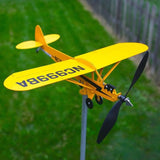 Weather Vane Wind Direction Compass Pipe Airplane Weathervane Windmill 3D Garden Decoration Windmill