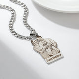 Personalized Mother's Day Gift Custom Photo Engraved Necklace Custom Photo Pendant Memory Family Jewelry Gifts Free Jewelry box