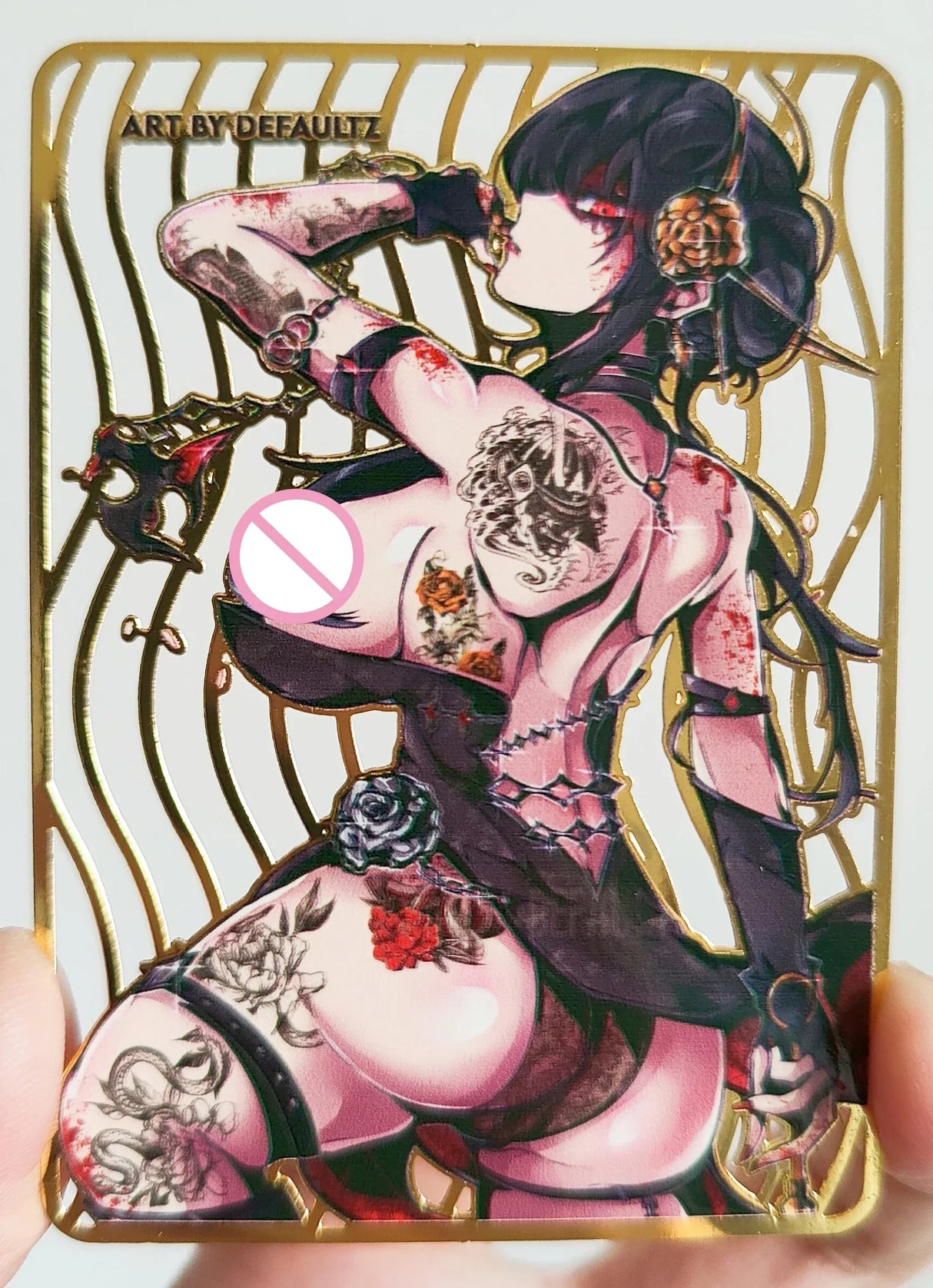 28PC/Set Anime Goddess Story DIY ACG Tsunade Albedo Kurumi Sexy Metal Card Collectible Cards Boys Play Toys Birthday Gifts