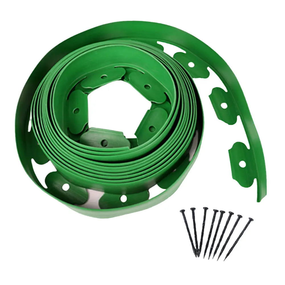 5/10M Garden Edging with Spikes Landscape Edging No Dig Flexible Lawn Edging Kit for Yard Flowerbeds