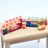 1/12 Dollhouse Miniature Food Play Supermarket Convenience Store Plastic Pack Lactic Acid Drinks In A Row Doll Accessory Toys