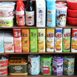 1:6 Scale Miniature Dollhouse Supermarket Shelf Mini Food Snack Beverage for Blyth BJD Doll Accessories Toy