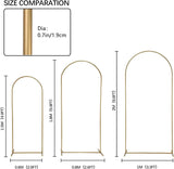 Wedding Arch Backdrop Stand Set of 3 (6.6FT,5.9FT,4.9FT), Balloon Arch Stand, Metal Arch Backdrop Stand for Birthday Party, Wedd