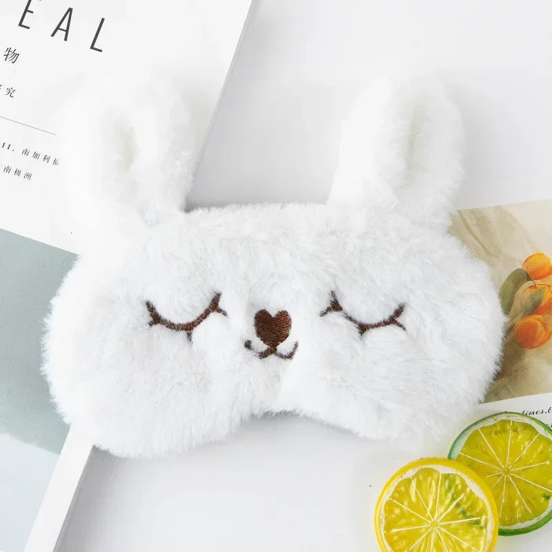 1Pc Cotton Cartoon Face Sleep Eye Mask Cute Funny Eye Cover Sleeping Mask Travel Rest Eye Band Kids Beauty Health Blindfold