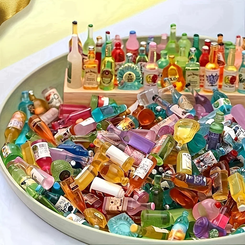 random Miniature Dollhouse Supermarket Food Snacks Mini Cake Wine Drink for Blyth Barbies BJD Doll Accessories Kids Gift