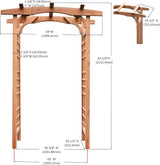 Wooden Garden Arch Premium Outdoor Trellis for Climbing Plants, 83.12”H×59”W×29.75’’D, Also can be Used for Wedding