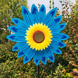 Sunflower Windmill Rotating Sunflower Wind Spinner Stake Standing Lawn Flower Pinwheel Outdoor Party Garden Yard Picnic Decor