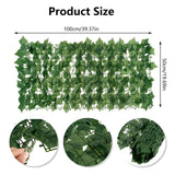 1PCS Artificial Ivy Privacy Fence Wall Screen 100X50 Greenery Backdrop Ivy Vine Leaf Hedges Fence Panels for Patio Garden