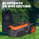 Robot Lawn Mower Automatic Robot Mower APP Controlled with Schedule Self-Charging Bluetooth/Wi-Fi Connected Robotic Lawn Mowers