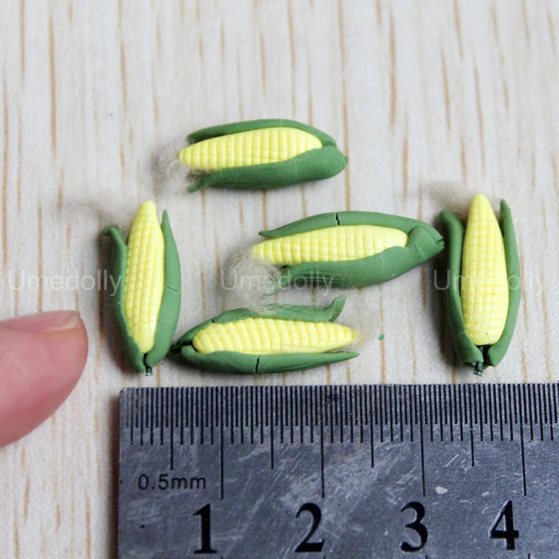 1:12 Scale Miniature Vegetable Mini Corn Carrot Pretend Play Dollhouse Food for OB11 BJD Doll Kitchen Supermarket Toy