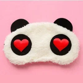 1Pc Cotton Cartoon Face Sleep Eye Mask Cute Funny Eye Cover Sleeping Mask Travel Rest Eye Band Kids Beauty Health Blindfold