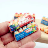 1/12 Dollhouse Miniature Food Play Supermarket Convenience Store Plastic Pack Lactic Acid Drinks In A Row Doll Accessory Toys