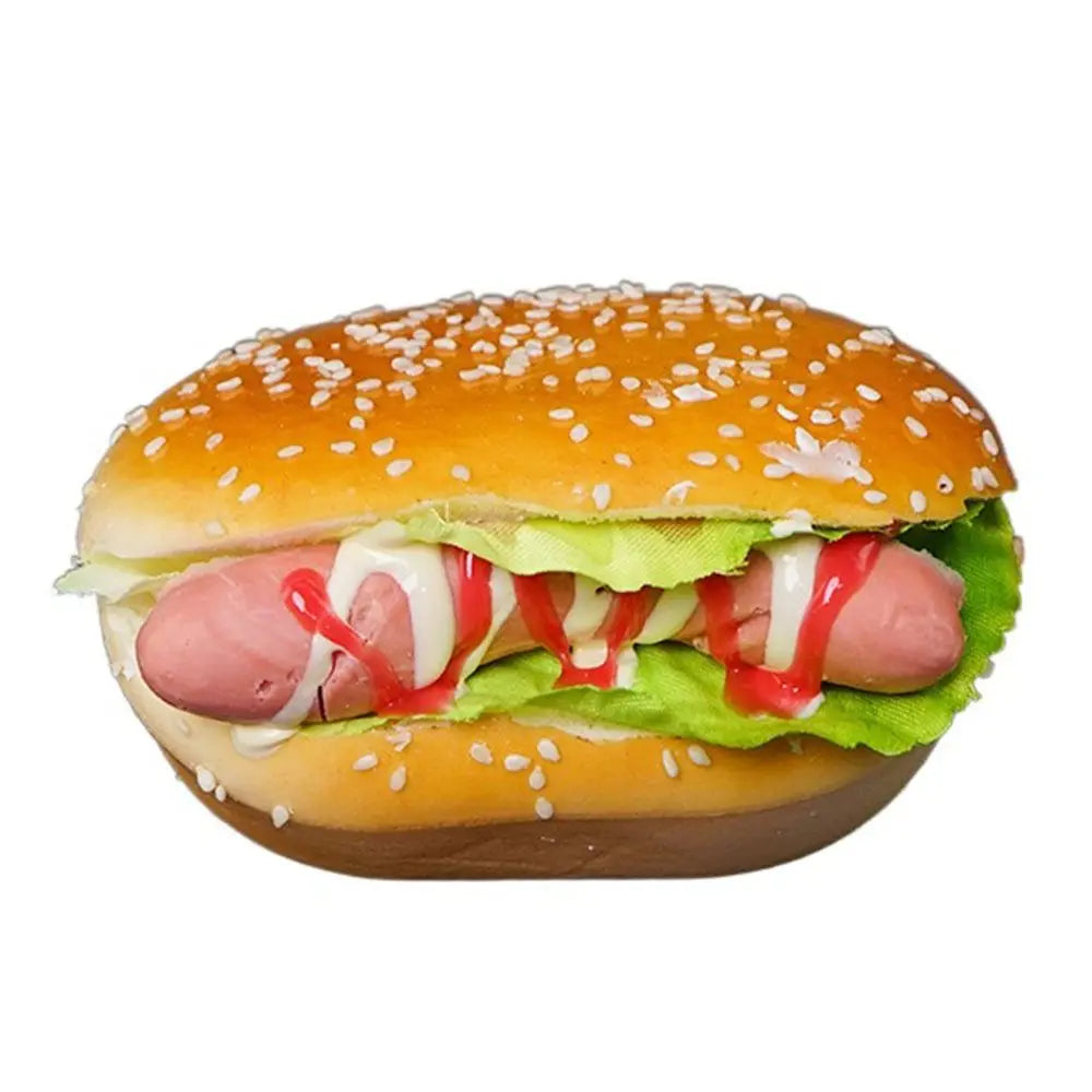 Toy Bakery Scene Model Home Ornament Simulation Kitchen Artificial Food Model Faux Fried Chicken Hamburger Fries Sandwish