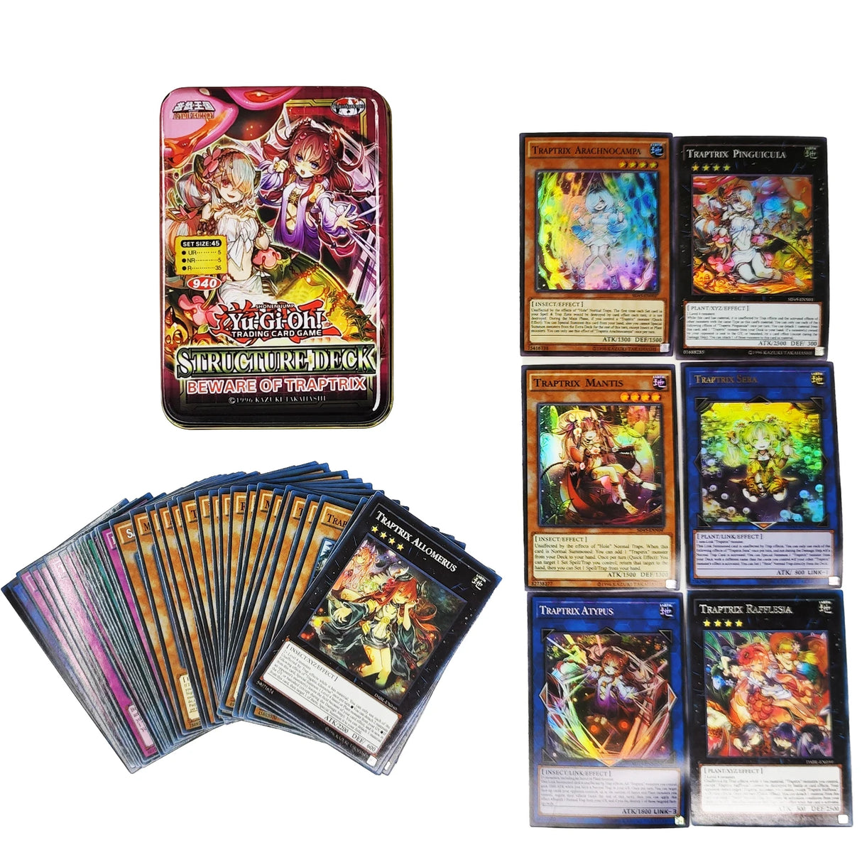 Yu Gi Oh Cards KAIBA PACK 3 Card Deck English TCG Holographic Golden White Dragon Duel Game Collection Card with Tin Box
