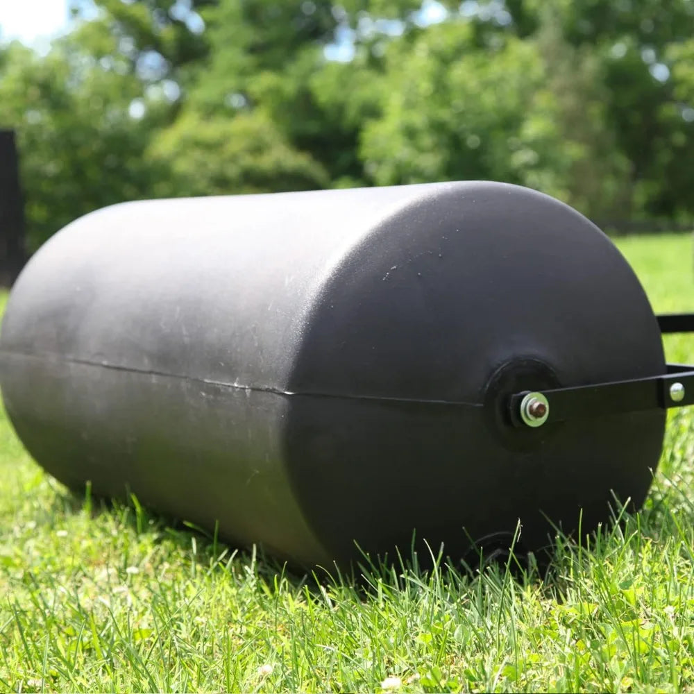 PRC-241BH-A 270 lb. Combination Push/Tow Poly Lawn Roller with Easy-Turn Tethered Plug, 18 by 24"