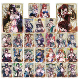 28PC/Set Anime Goddess Story DIY ACG Tsunade Albedo Kurumi Sexy Metal Card Collectible Cards Boys Play Toys Birthday Gifts