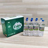 1:12 Dollhouse Miniature Simulation Mineral Water Bottle with Box Drink Model Miniaturas Play Kitchen Doll Supermarket Food Toy