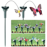 Solar Powered Flying Wobble Solar Flying Bird Butterfly Artificial Fake Hummingbird Dancing Fluttering Butterflies Garden Decor
