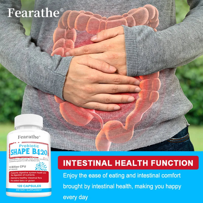 Shape B420 Probiotics, Supplement for Men and Women, Supports Digestive Health and Metabolic Rate, Promotes Nutrient Absorption