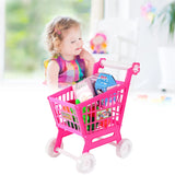 21 Pieces Grocery Store Cart Toys Interactive Play Set Role Play Toys with Pretend Food Accessories for Food Fruit Vegetables