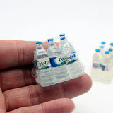 1:12 Dollhouse Miniature Simulation Mineral Water Bottle with Box Drink Model Miniaturas Play Kitchen Doll Supermarket Food Toy