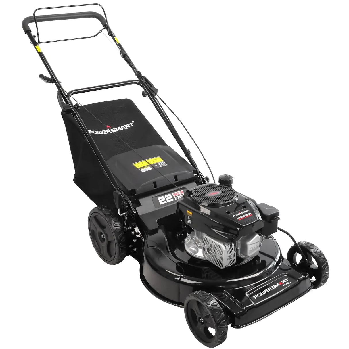 Self Propelled Gas Lawn Mower, 22-inch 170cc OHV Engine 3-in-1 Rear Wheel Drive, 6-Position Height Adjustment