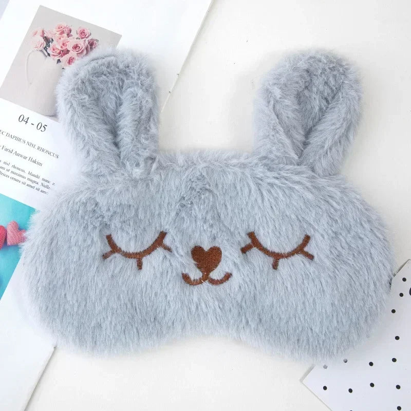Sleeping Mask Sleeping Blindfold Soft Plush Eye Masks Cute Cat Eye Cover Plush Mask Eyepatch Nap Health Eye Cover