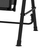 3-Seater Patio Swing with Adjustable Canopy, Weather-Resistant, Black