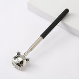 Panda Six Teeth Stainless Steel Back Scratcher Telescopic Back Itching Relief Massager Portable For Old Man Household