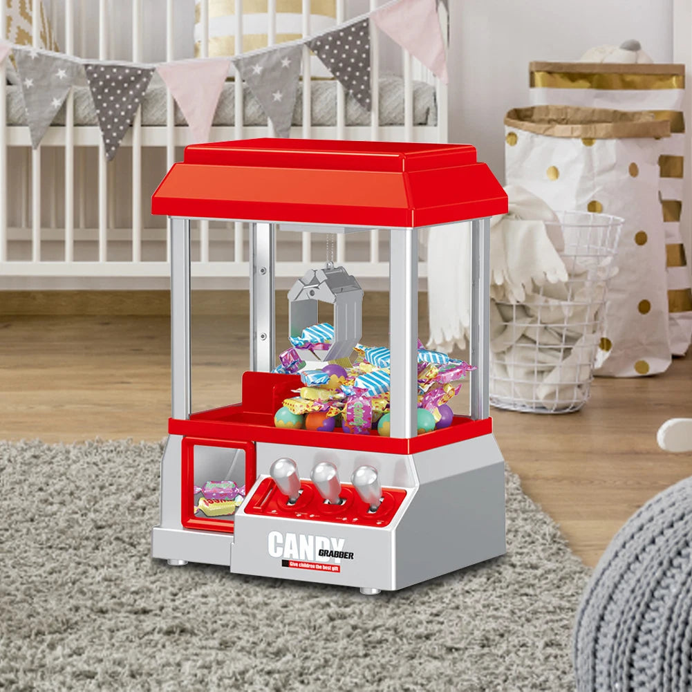 Plastic Candy Grabber Machine Coin Operated Mini Candy Grab Machine Party Supplies Battery Powered Entertainment for Kids Adults