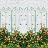 4 Pack Metal Garden Trellis 86.7" H Garden Fence Rustproof Trellis for Climbing Plants Support Roses Flower Outdoor Lawn Green-B