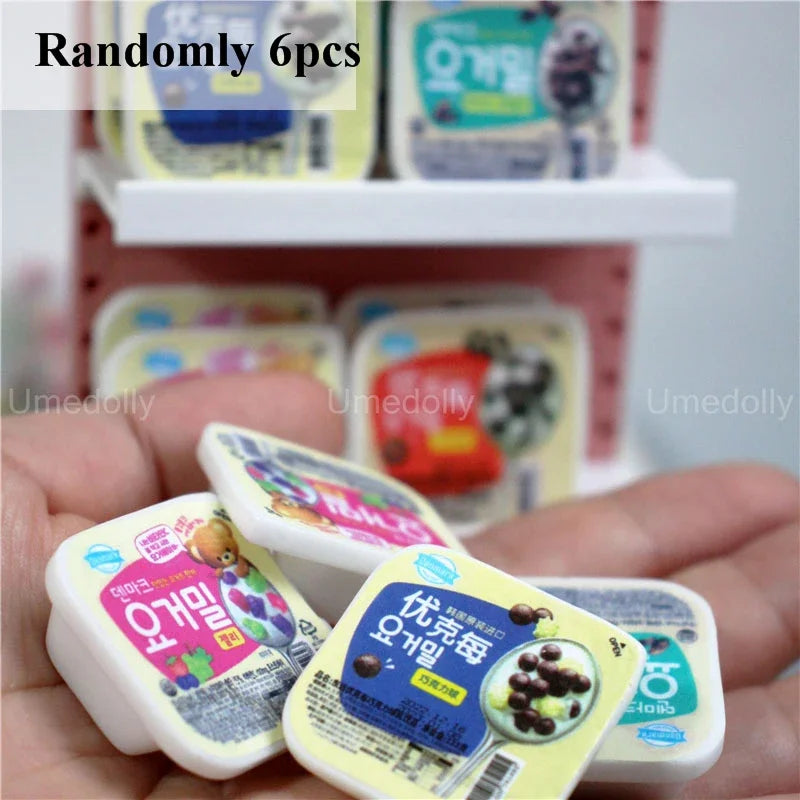 1/6 Scale Miniature Dollhouse Supermarket Store Food Mini Snacks Drinks for Doll Blyth BJD Accessories Toy
