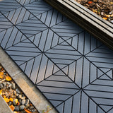 Plastic Interlocking Deck Tiles,44 Pack Patio Deck Tiles,12"x12" Square Waterproof Outdoor All Weather Use, Patio Decking Tiles