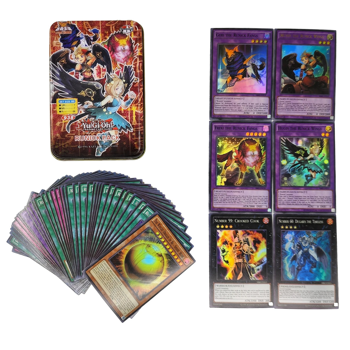 Yu Gi Oh Cards KAIBA PACK 3 Card Deck English TCG Holographic Golden White Dragon Duel Game Collection Card with Tin Box