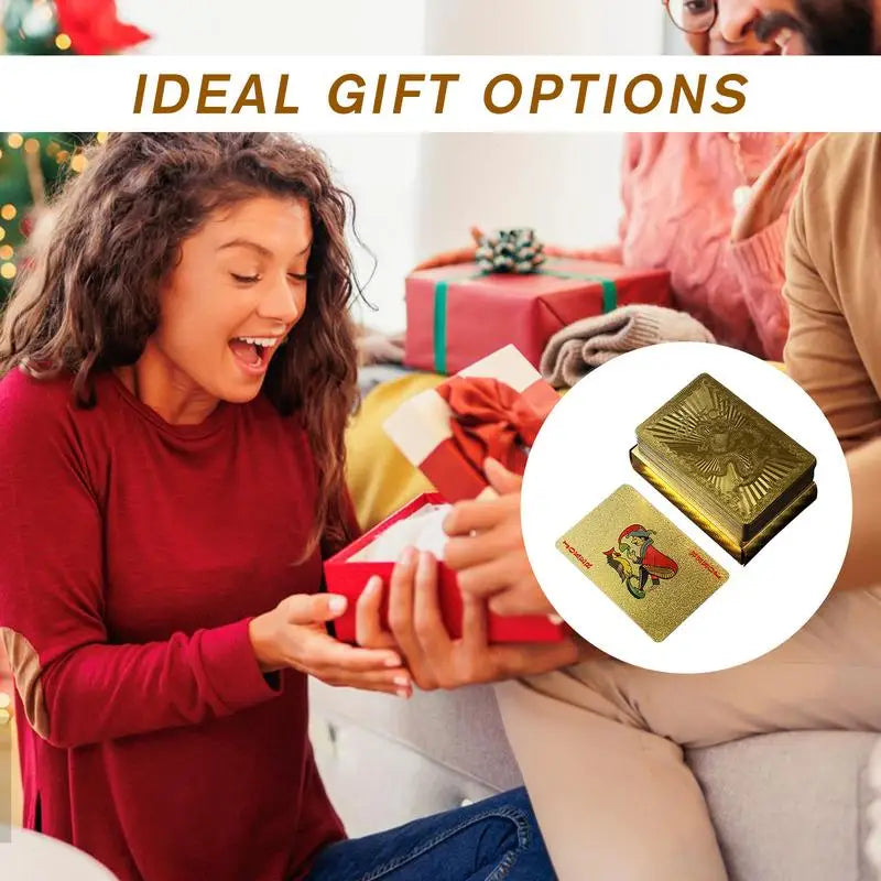 Poker Cards Standard Luxury Gold Foil Poker Board Game Playing Cards Standard Portable For Daily Entertainment Corporate