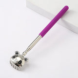Panda Six Teeth Stainless Steel Back Scratcher Telescopic Back Itching Relief Massager Portable For Old Man Household